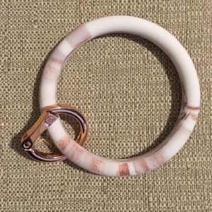 Big O Silicone Key Ring - Rose Gold Marble